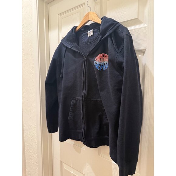Grateful Dead Graphic Hoodie XL By Port & Company Black Zip-Up With Hood & Skull - Picture 1 of 7